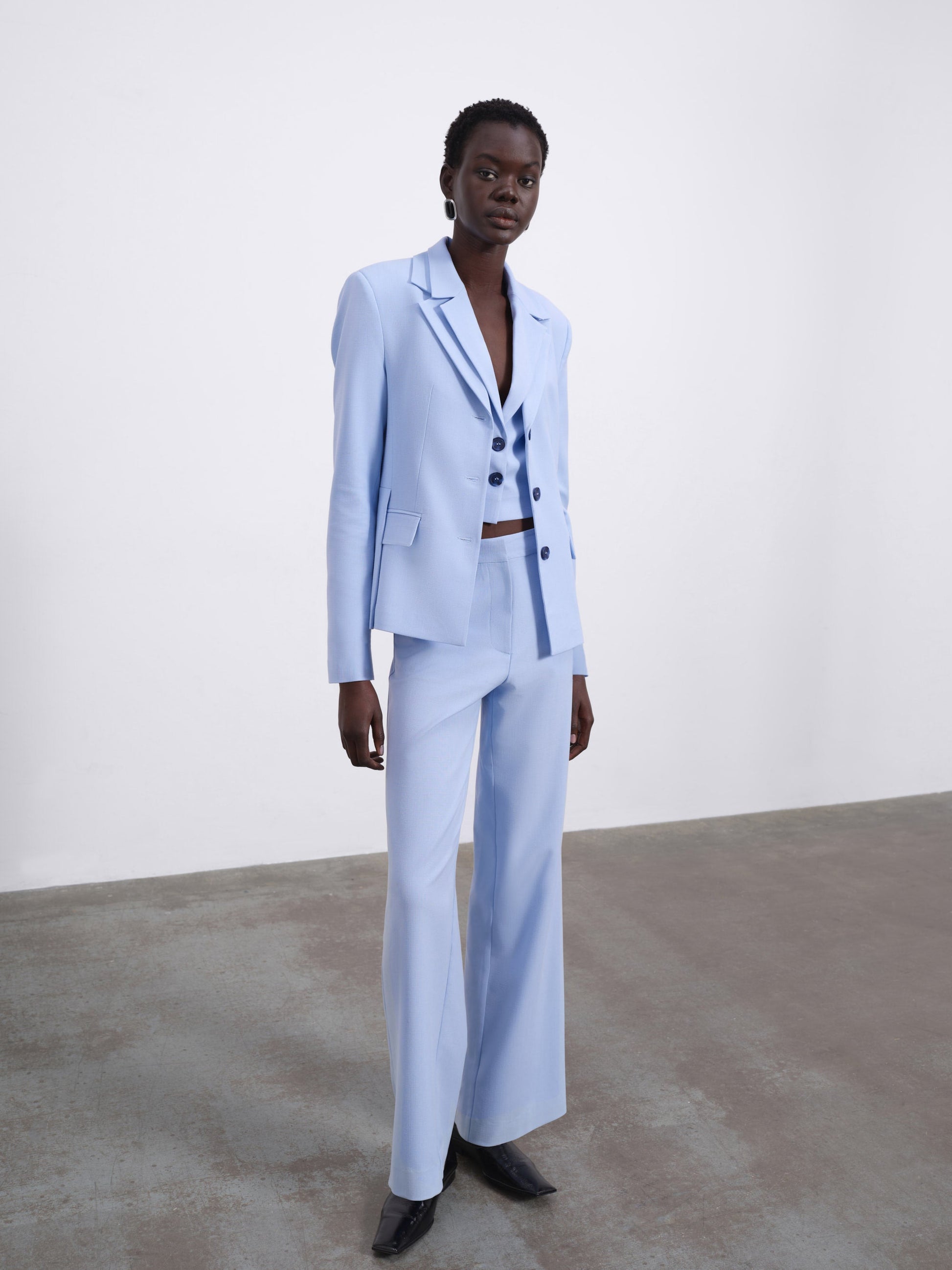 Aura Slit Detail Tailored Vest