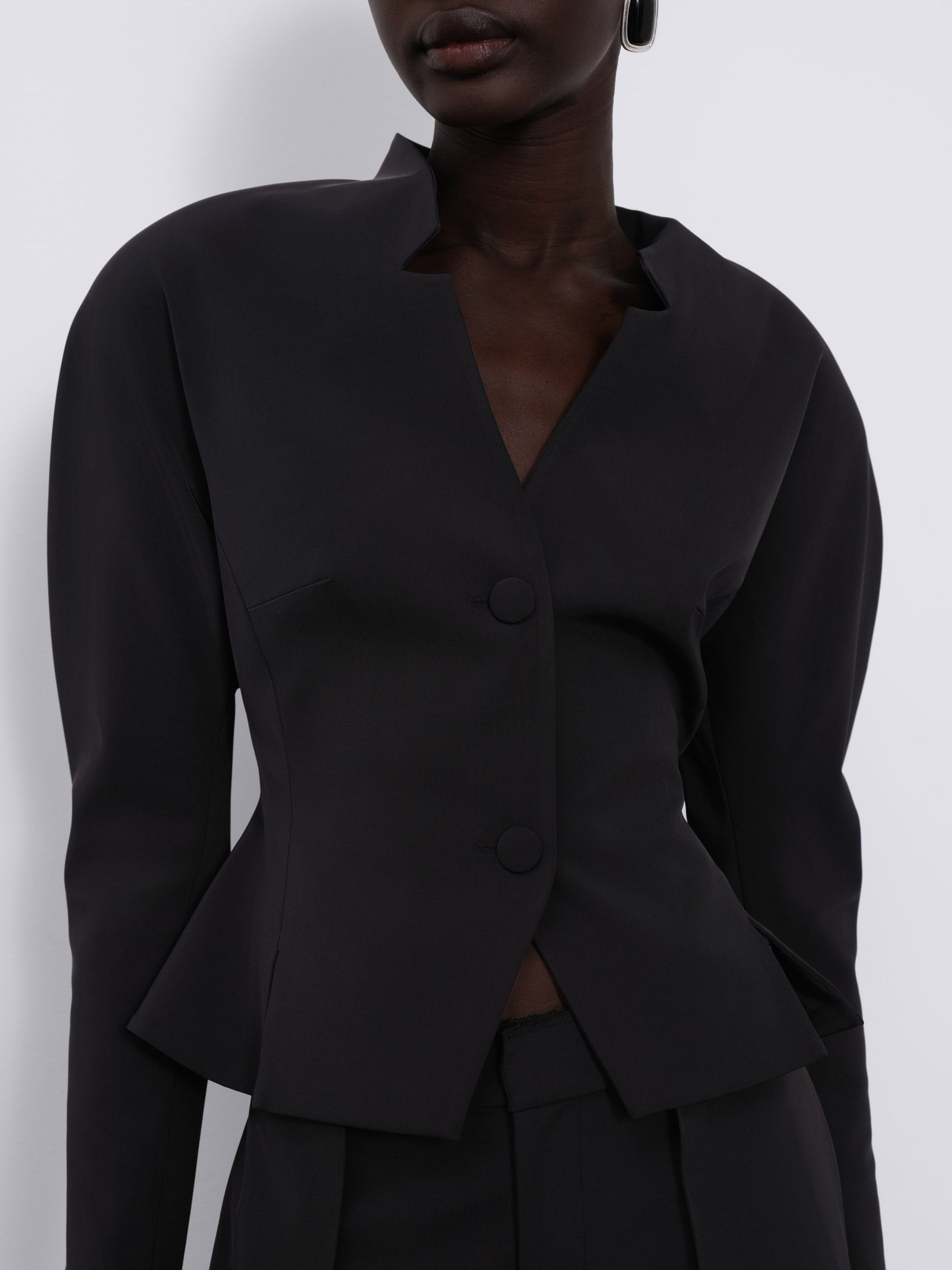 Elen Sculpt Blazer — Black